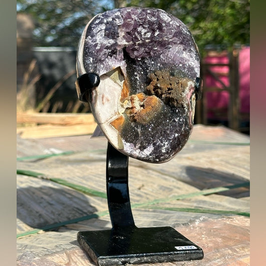 Rainbow Amethyst with Special Formation Calcite 💜🌈 RAS01