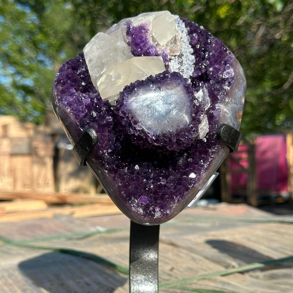 Purple Amethyst with Calcite Formation 💜🌈 PAC05