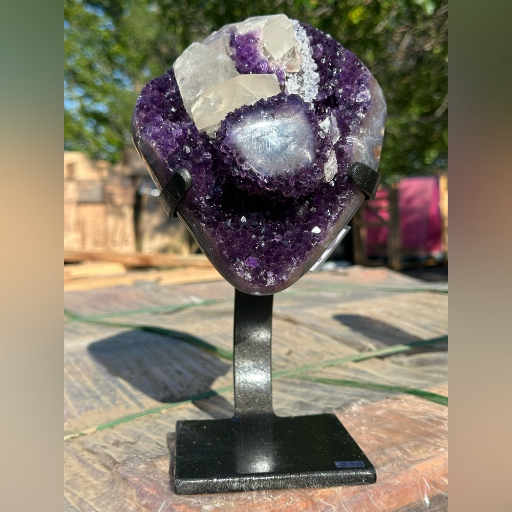Purple Amethyst with Calcite Formation 💜🌈 PAC05