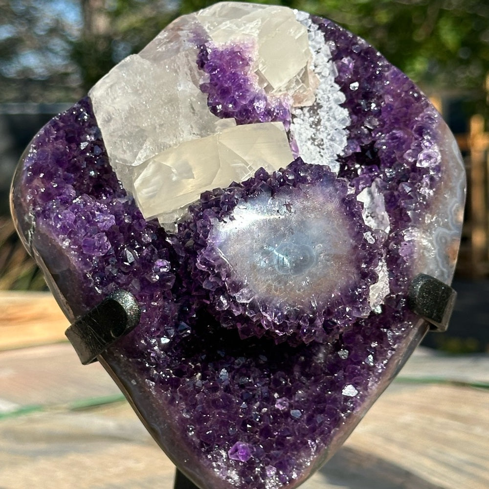 Purple Amethyst with Calcite Formation 💜🌈 PAC05