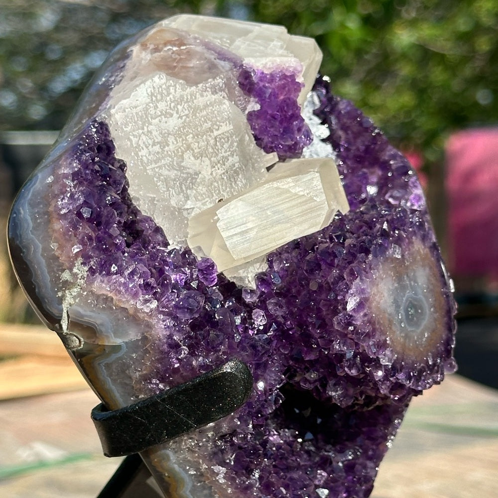 Purple Amethyst with Calcite Formation 💜🌈 PAC05