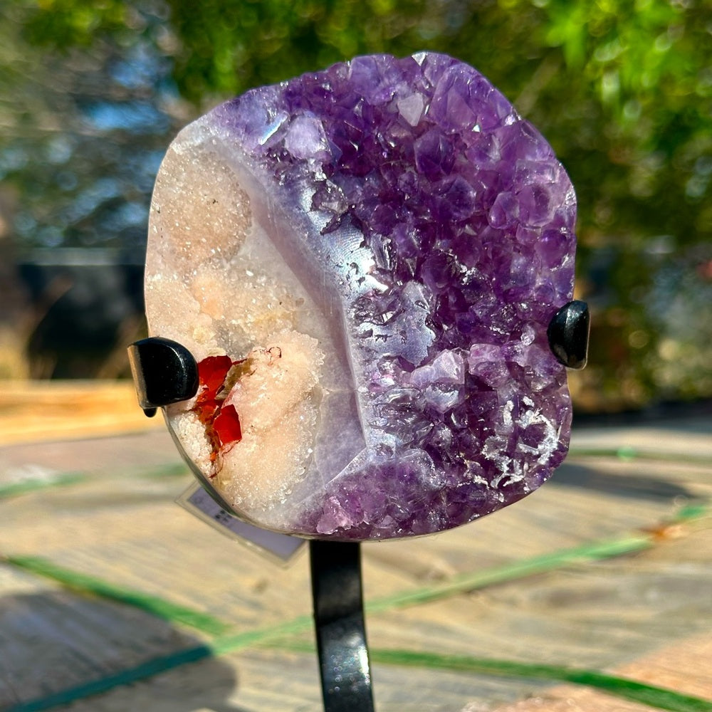 Amethyst with Special Calcite Inclusion 💜🌈 ASC04