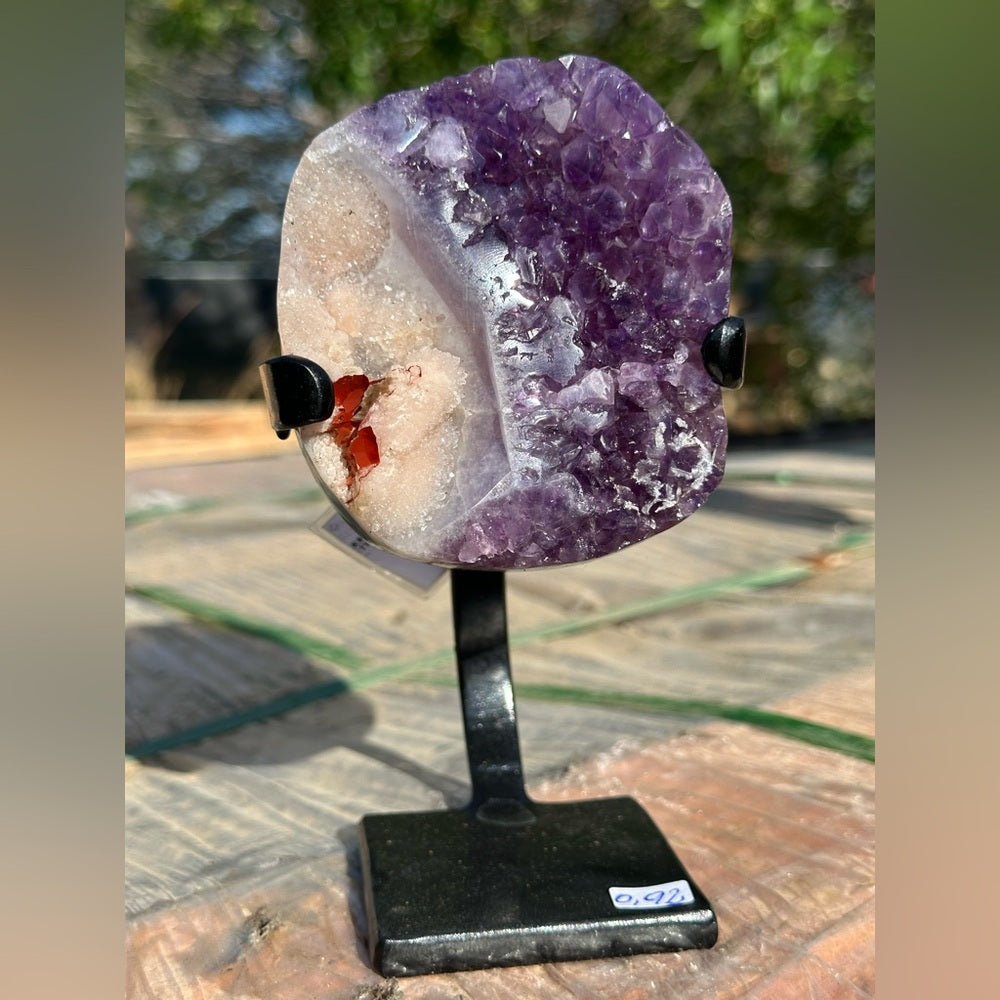 Amethyst with Special Calcite Inclusion 💜🌈 ASC04