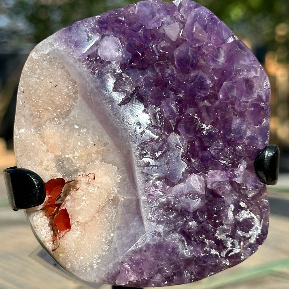 Amethyst with Special Calcite Inclusion 💜🌈 ASC04