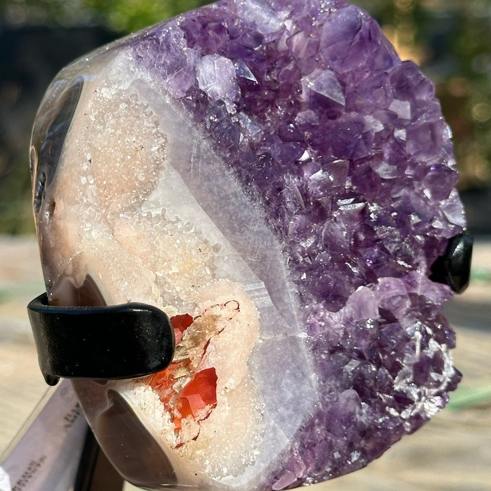 Amethyst with Special Calcite Inclusion 💜🌈 ASC04