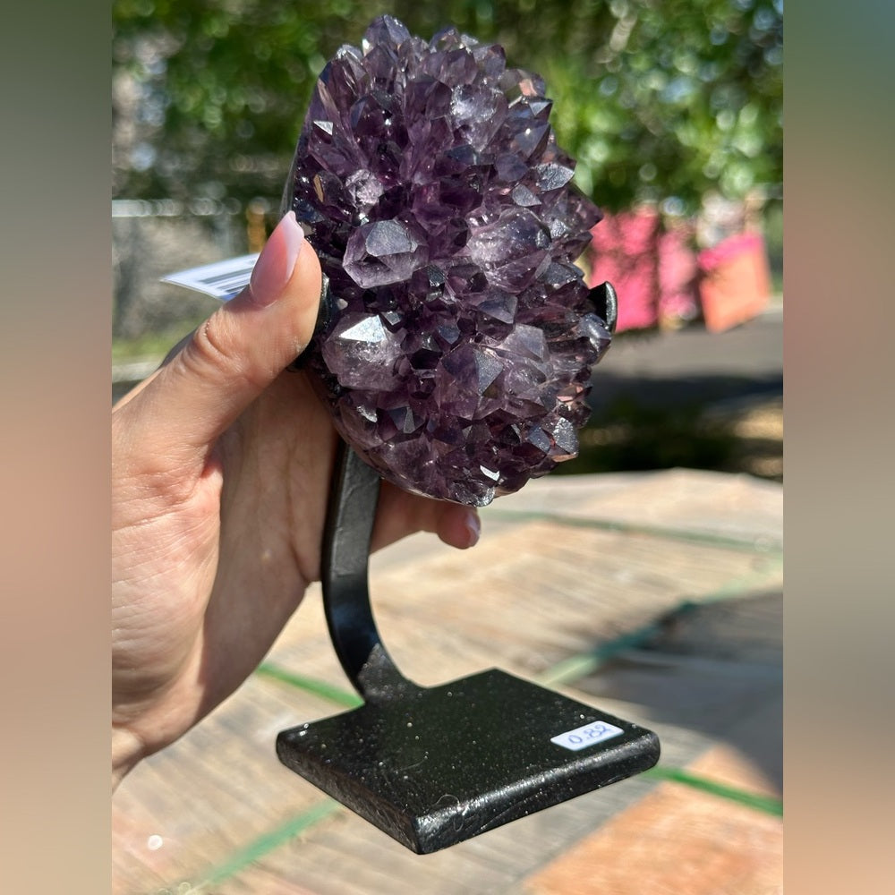 Amethyst Crystal Cluster on Stand  💜🌈