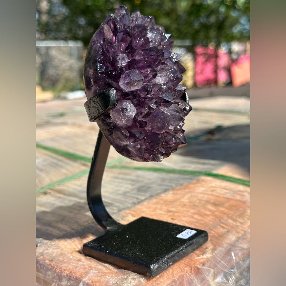 Amethyst Crystal Cluster on Stand  💜🌈