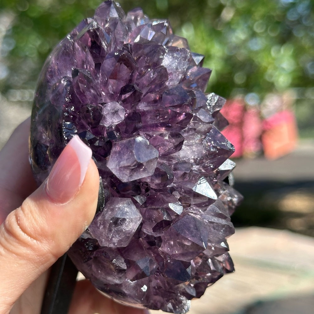 Amethyst Crystal Cluster on Stand  💜🌈
