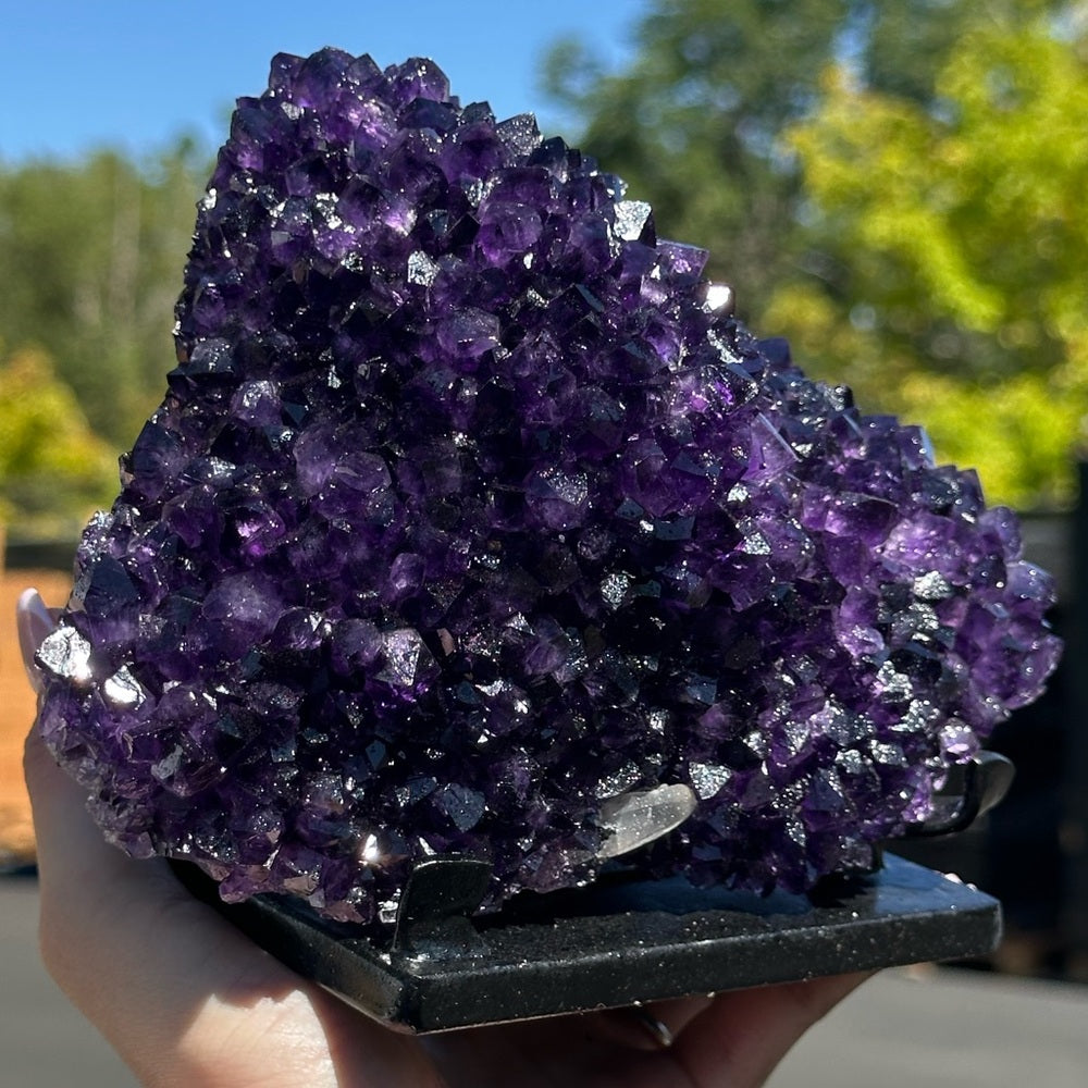 Stunning Purple Crystal Cluster on Stand 💜🌈 SPC2