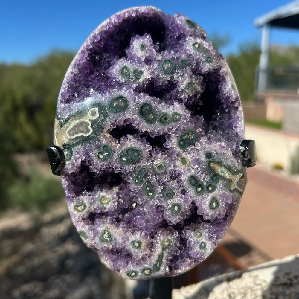 Amethyst with Green Stalactite 💜💎 AGS03