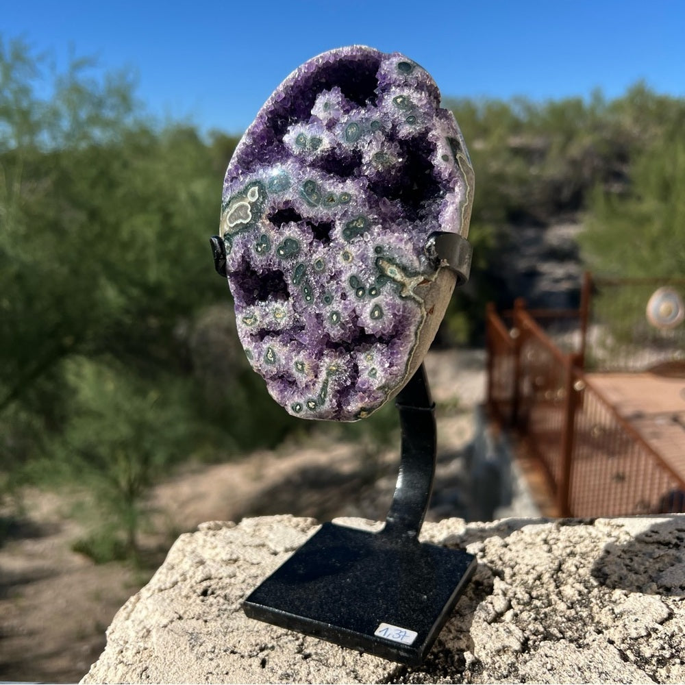 Amethyst with Green Stalactite 💜💎 AGS03
