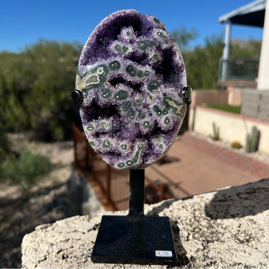 Amethyst with Green Stalactite 💜💎 AGS03