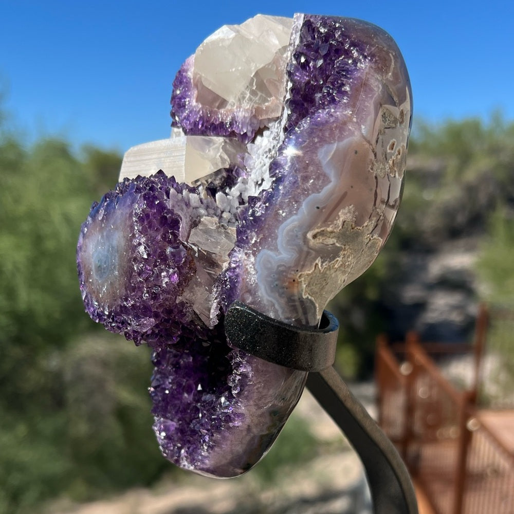 Purple Amethyst with Calcite 💜💎 PAC09