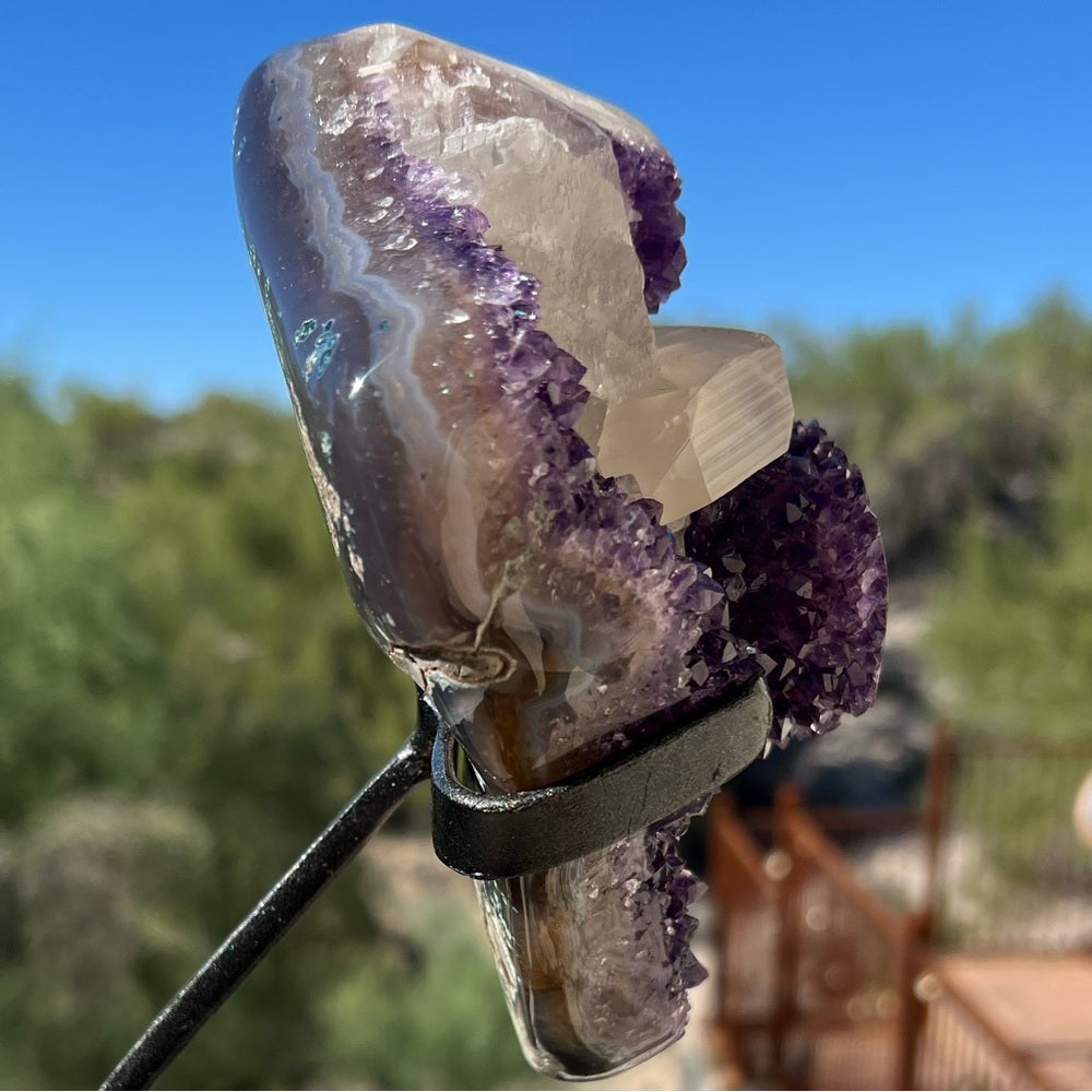 Purple Amethyst with Calcite 💜💎 PAC09