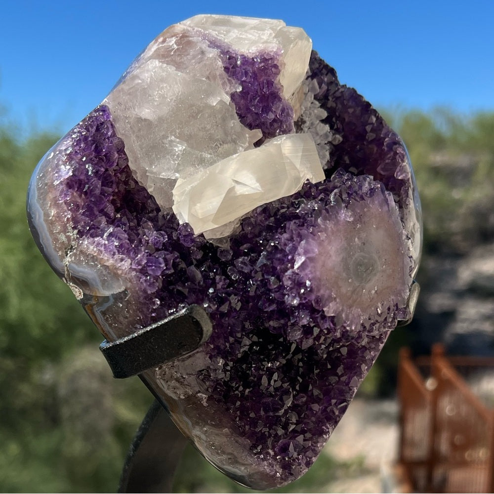 Purple Amethyst with Calcite 💜💎 PAC09