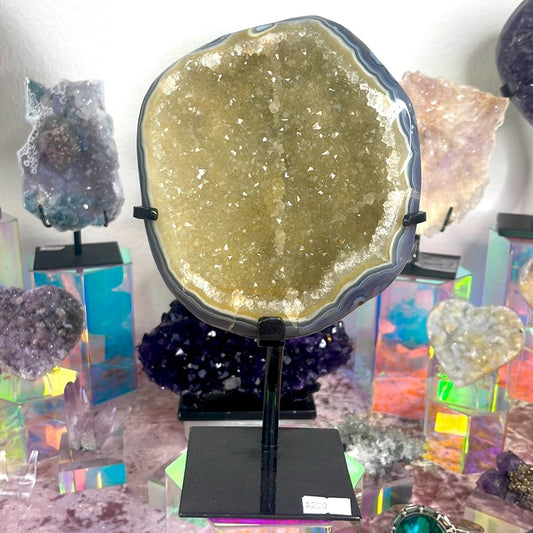 Druzy Amethyst with Blue Agate Banding 💗✨ ABA01