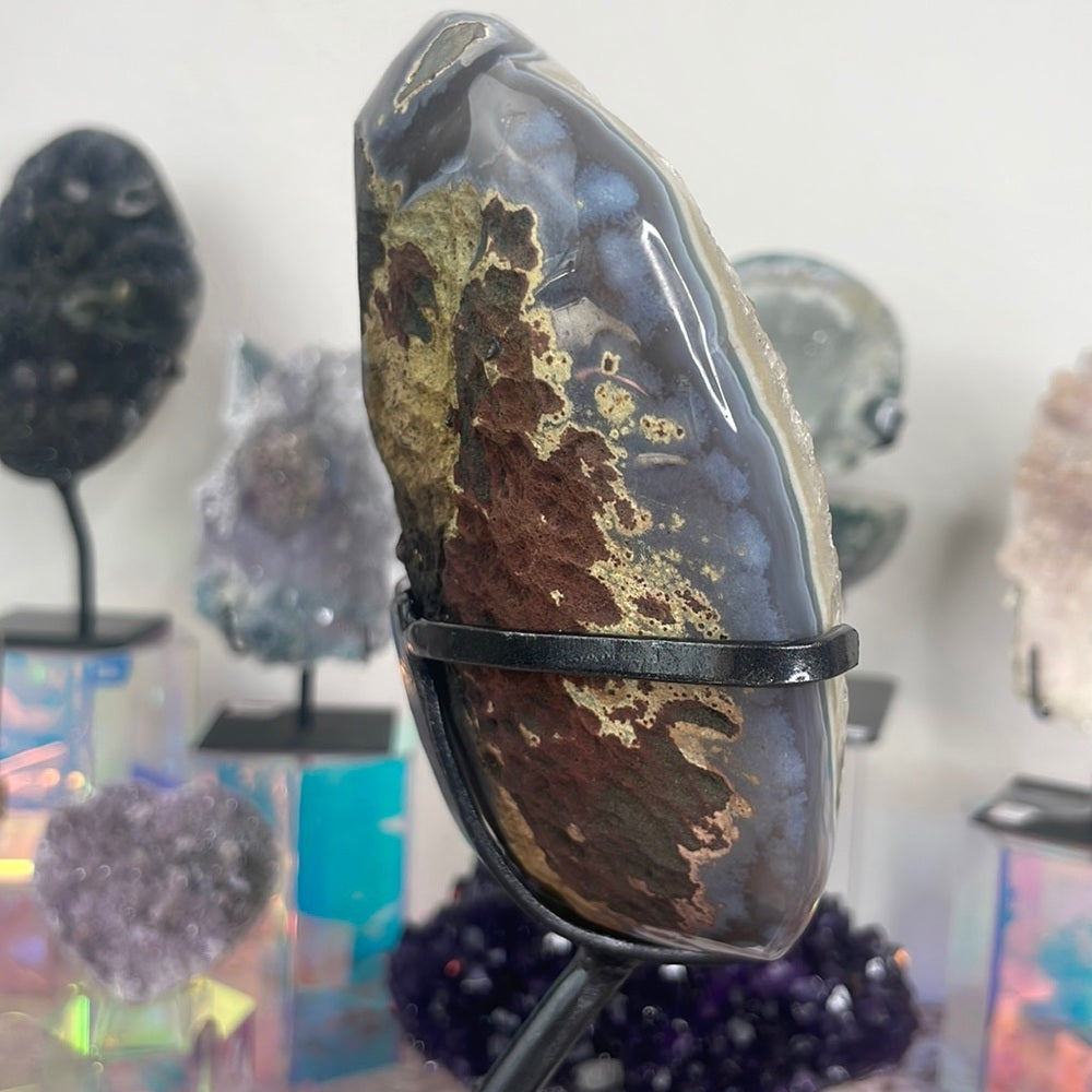 Druzy Amethyst with Blue Agate Banding 💗✨ ABA01