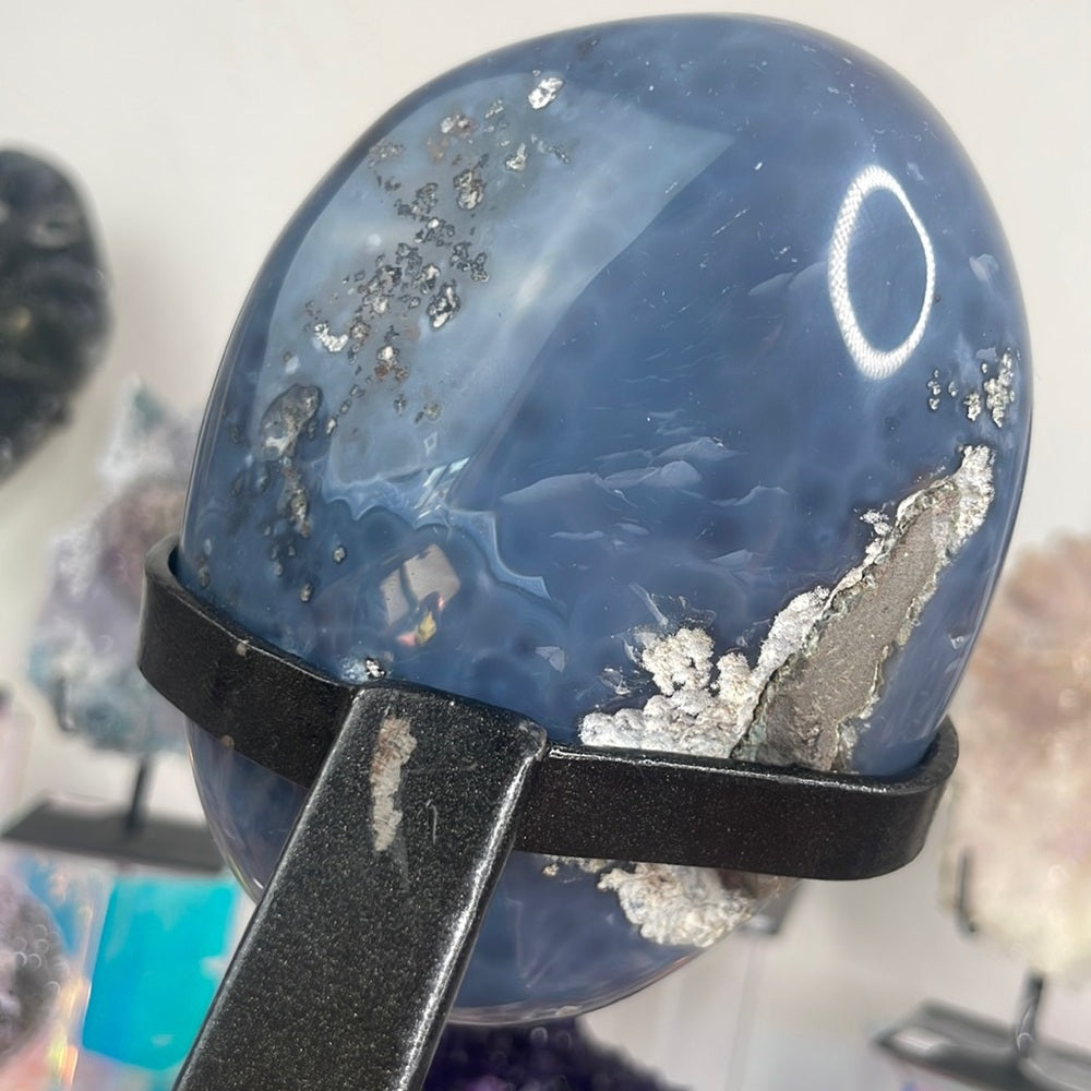 Druzy Amethyst with Blue Agate Banding 💗✨ ABA45