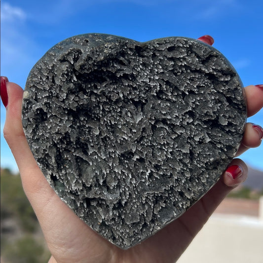 Druzy Heart-Shaped Amethyst 💜🌈 HSA08